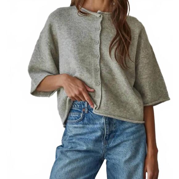 BY TOGETHER Sweaters - NEW BY TOGETHER quinn knitted cardigan in heather grey